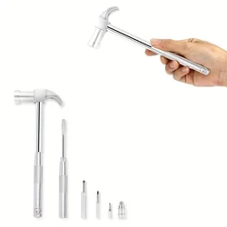 6-In-1 Multi-Function Mini Copper Hammer And Screwdriver Kit - Ideal For Nutcracking, Watch Maintenance & Home Repairs