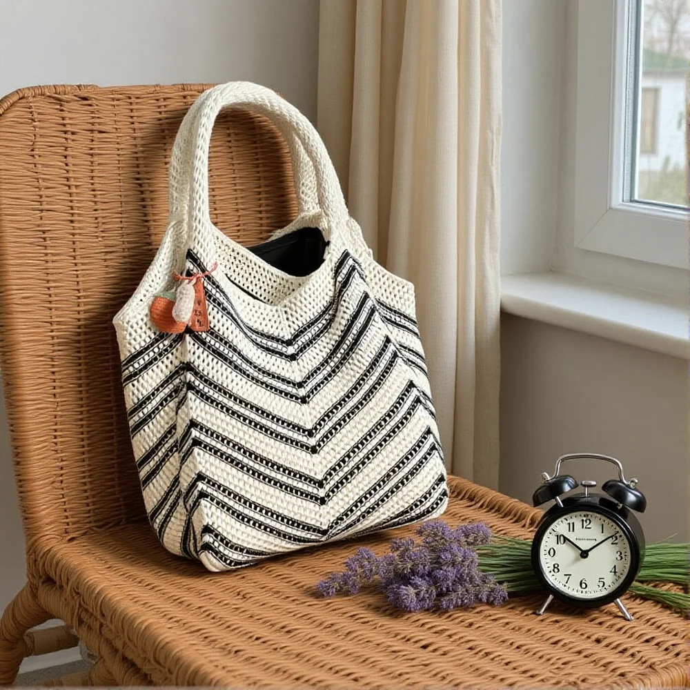 

High Capacity Crochet Tote Bag Spring Summer Knitted Bag Casual Trendy Handcrafted Aesthetic Bag Travel Shopping Beach Bag