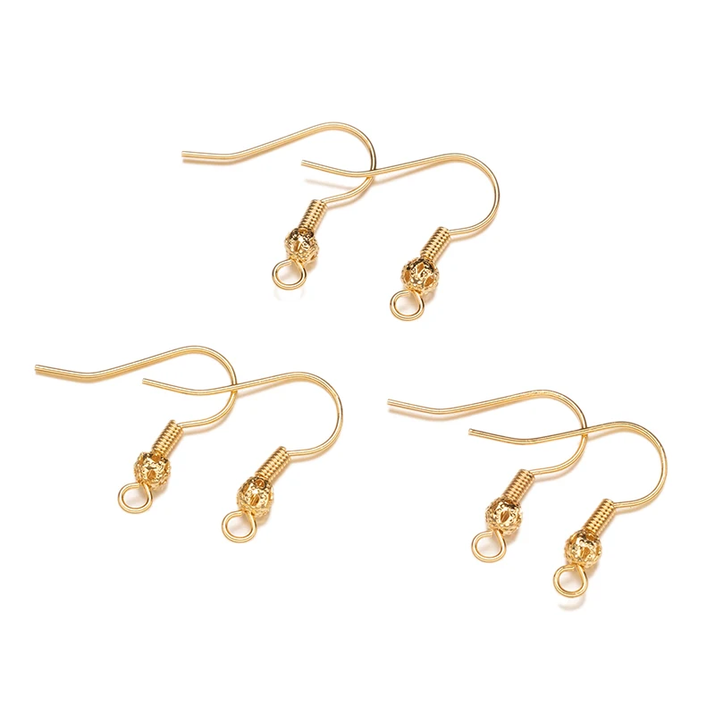 20 Stück/Set 18K vergoldete Ohrring-Fassungen, Ohrhaken-Verbindungen für DIY-Ohrringe, Schmuckherstellung, Zubehör, Bastelzubehör – Detail 3
