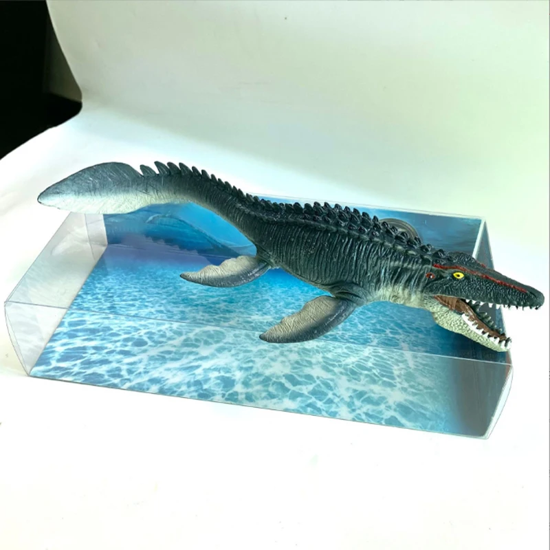 Simulation Dinosaur Model Cretaceous Marine Animal Mosasaurus Solid Soft Rubber Toy  Ornament Boy's Gift