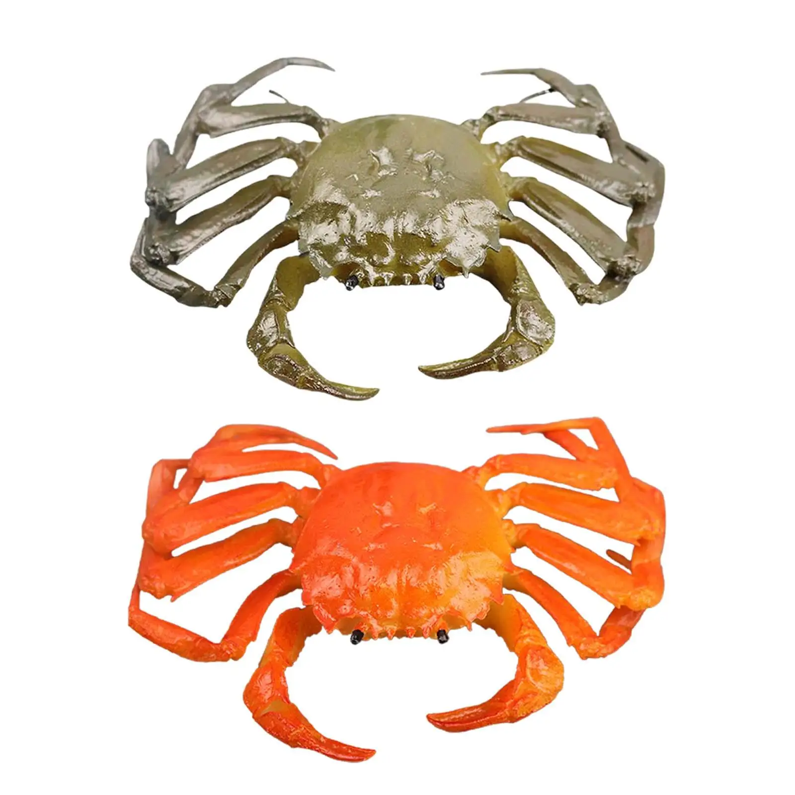 Lifelike Crab Simulation Figures Toy Animals Model Set for Kids Early Learning Educational Play and Creative Home Decoration
