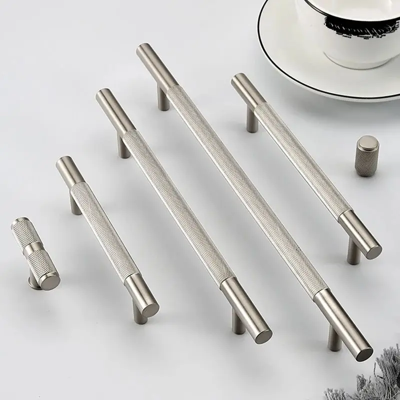 Designed 8PCS Solid Brass Knurled Furniture Pulls Handles Drawer Knobs Cupboard Wardrobe Closet Dresser Cabinet Door Pulls Pens