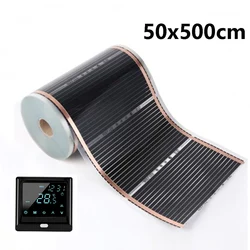 Warm floor electric system Electric floor heating Thermostat warm floor 220V 50cm Width 220W Floor Heating Infrared Film Warming