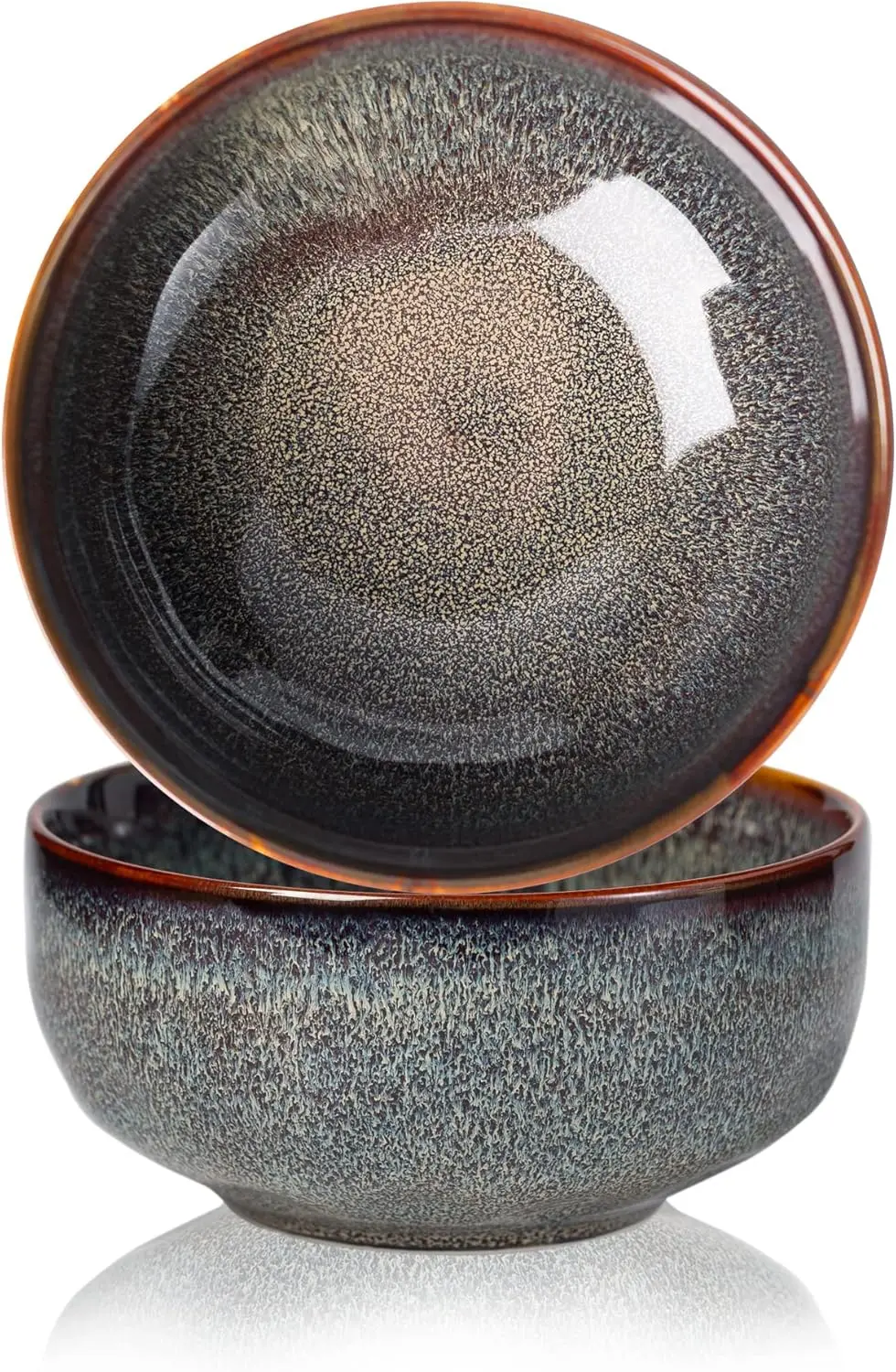 

Набор из 2 керамических сервировочных мисок, 650 мл, 14,6 см – для салатов, супов и каши – прочные кухонные принадлежности