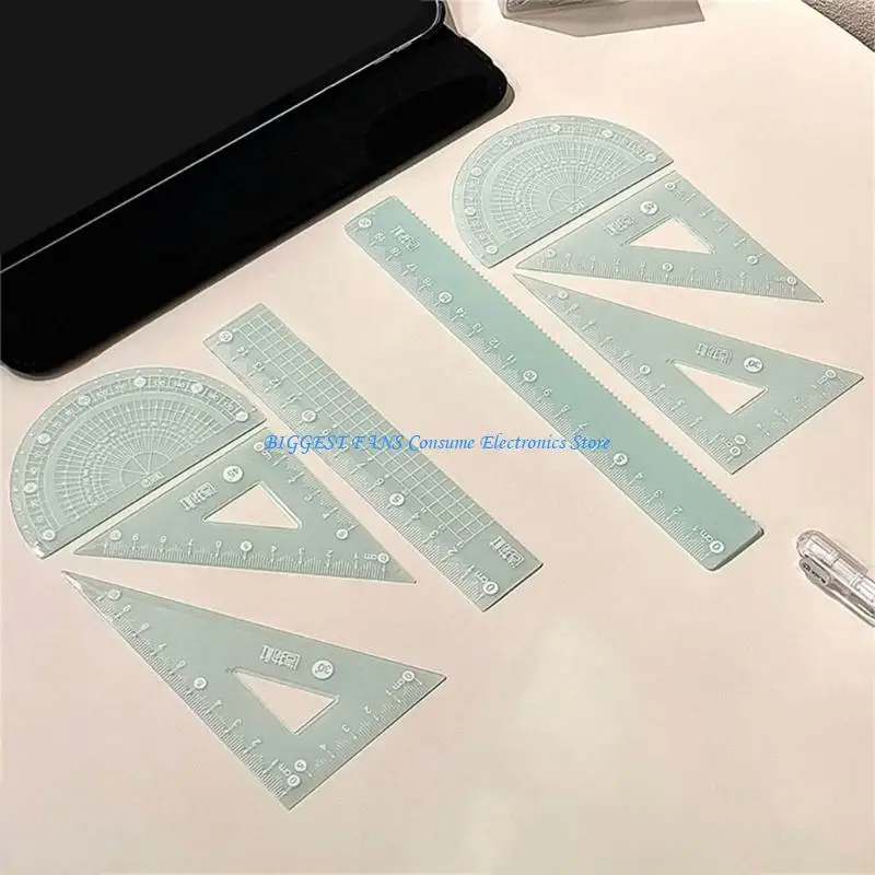  Mathematics Drawing Ruler Straight Ruler Set Square Protractor Geometry Tool