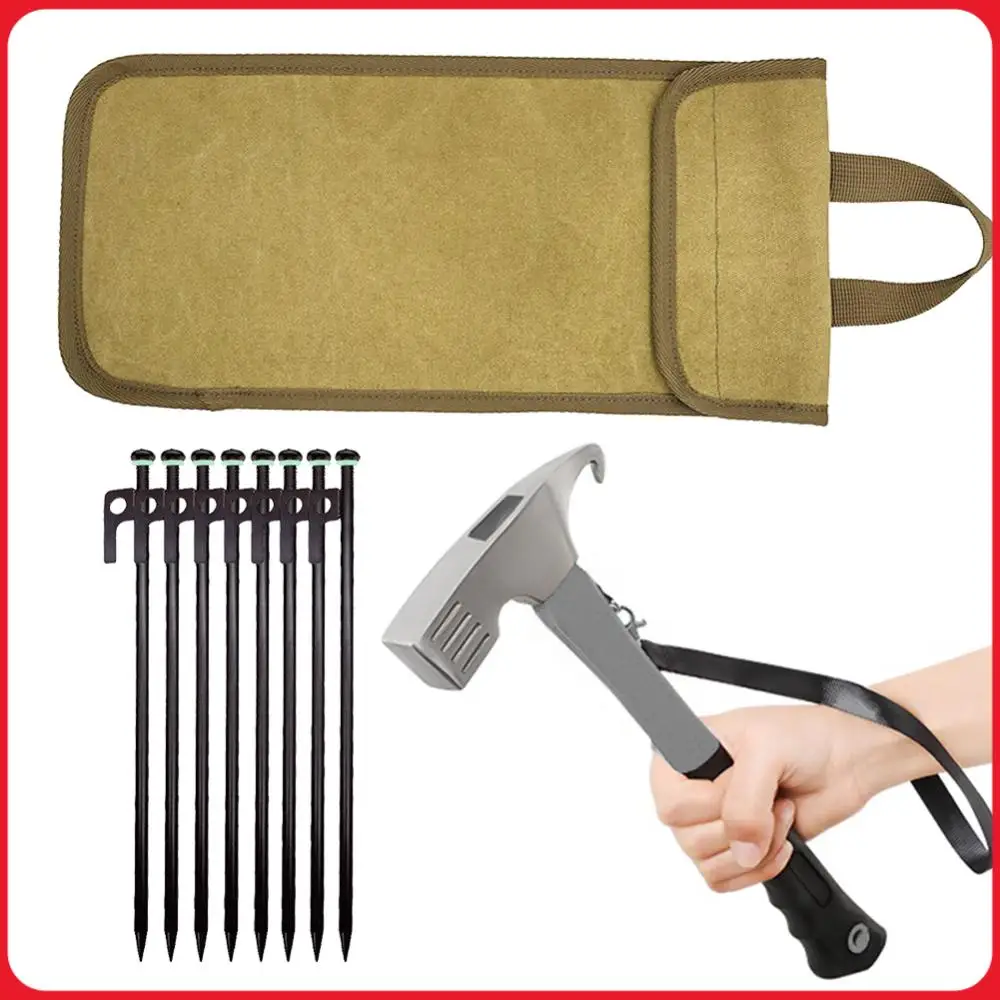 

Набор из 8 прочных, неломающихся колышков для палатки (30 см) с сумкой для хранения и молотком для кемпинга и пикников