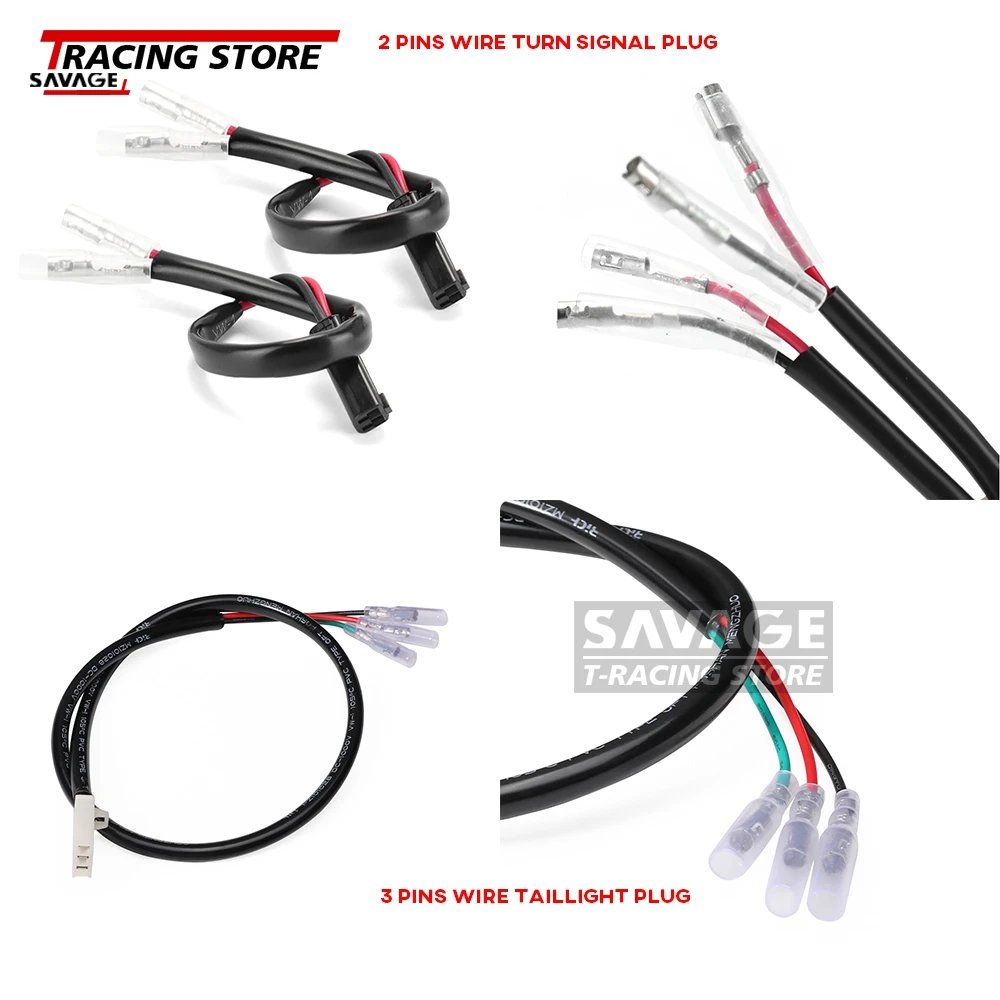 2024 2&3 Wire Cables Indicator Turn Signal Light Taillight Adapter Cable For Suzuki DRZ400E DRZ400S DRZ400SM Plug&Play Connector