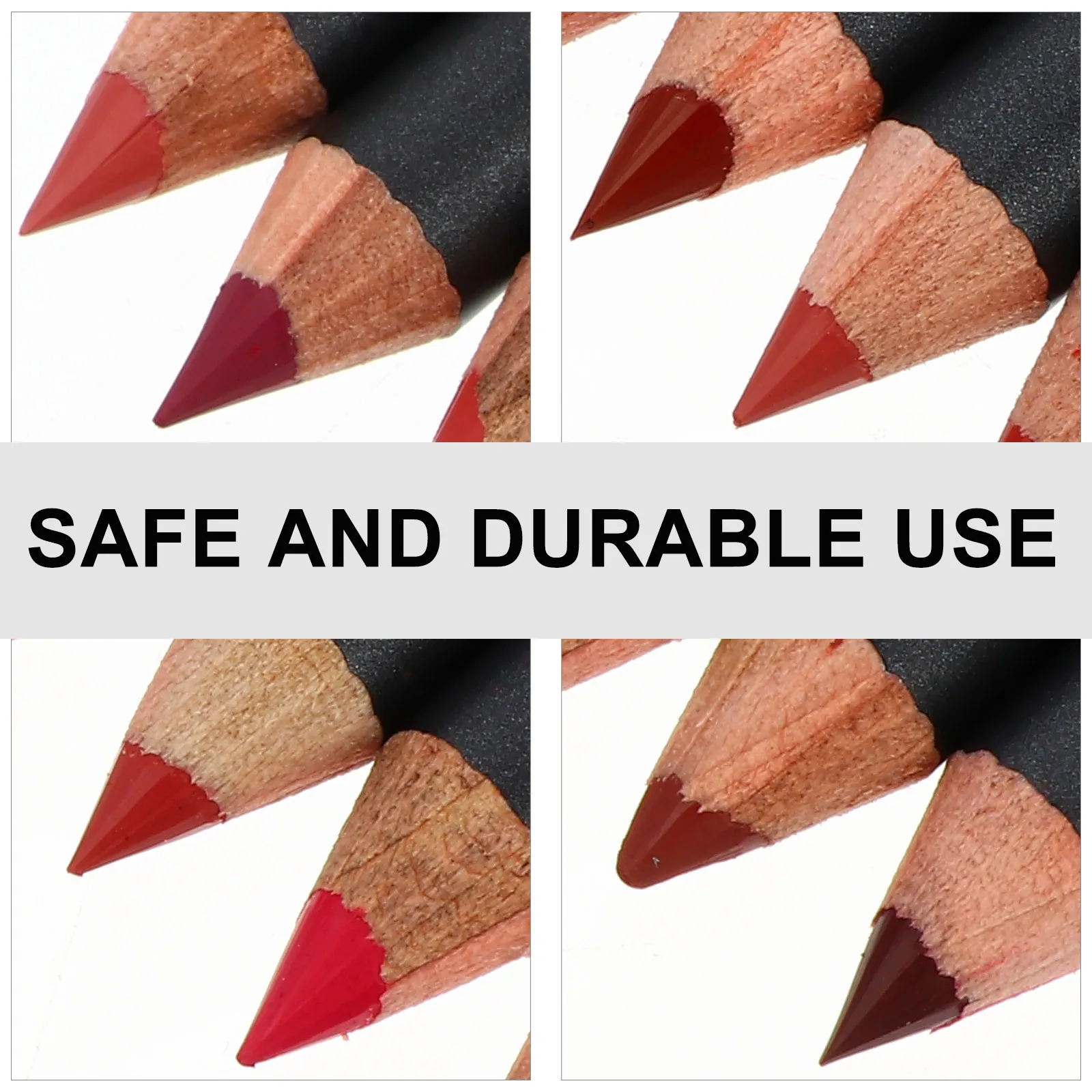 12 Uds delineador de labios lápiz impermeable de larga duración acabado mate delineador de labios para herramienta delineador de ojos de cejas