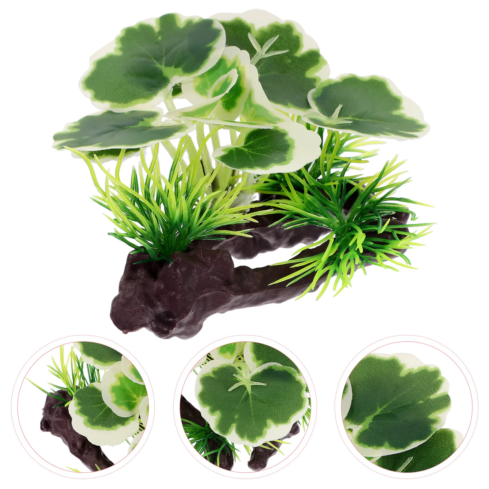 

Aquarium Artificial Plant Decor Realistic Small Fish Tank Plants PVC Faux Aquatic Vegetation for Tank Landscaping