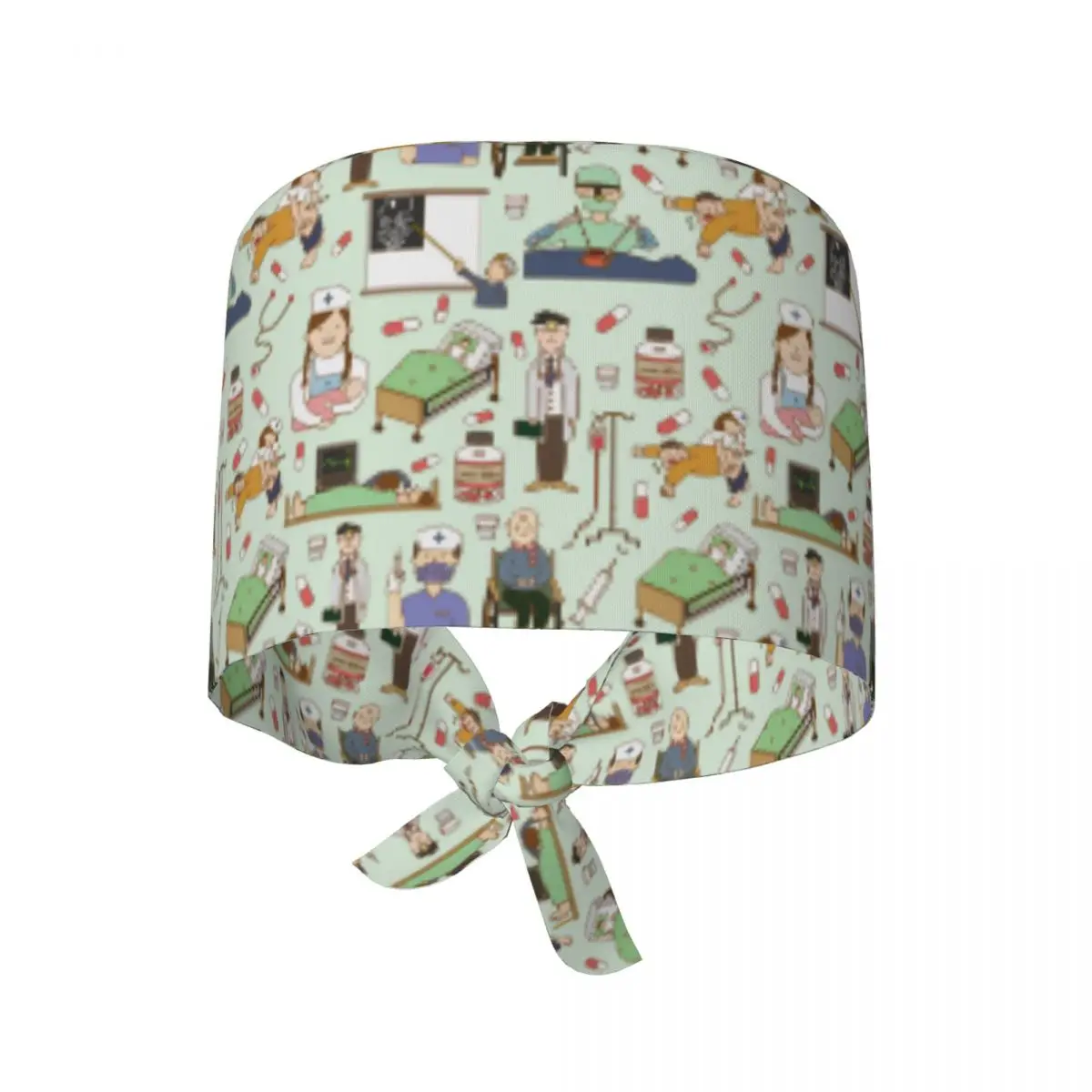 Enfermera En Apuros Pattern Tooth Check Surgical Caps Nurse Doctor Lab Doctor Spa Working Caps Hat Fashion Men Women   Scrub Hat