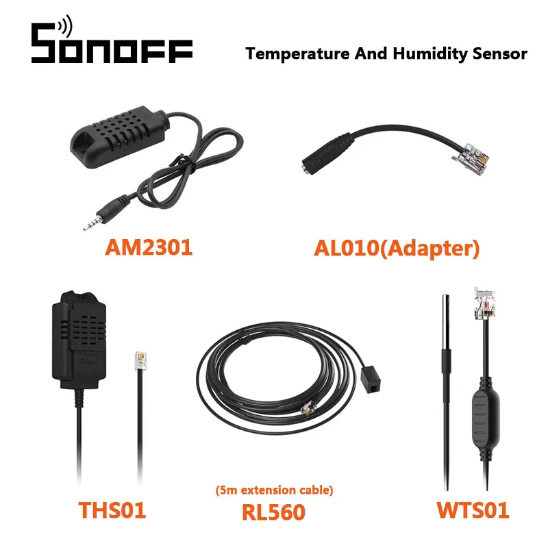 

Датчик температуры и влажности Sonoff AM2301 THS01 AL010 WTS01 для TH Elite/оригинальный водонепроницаемый/негерметичный высокая точность