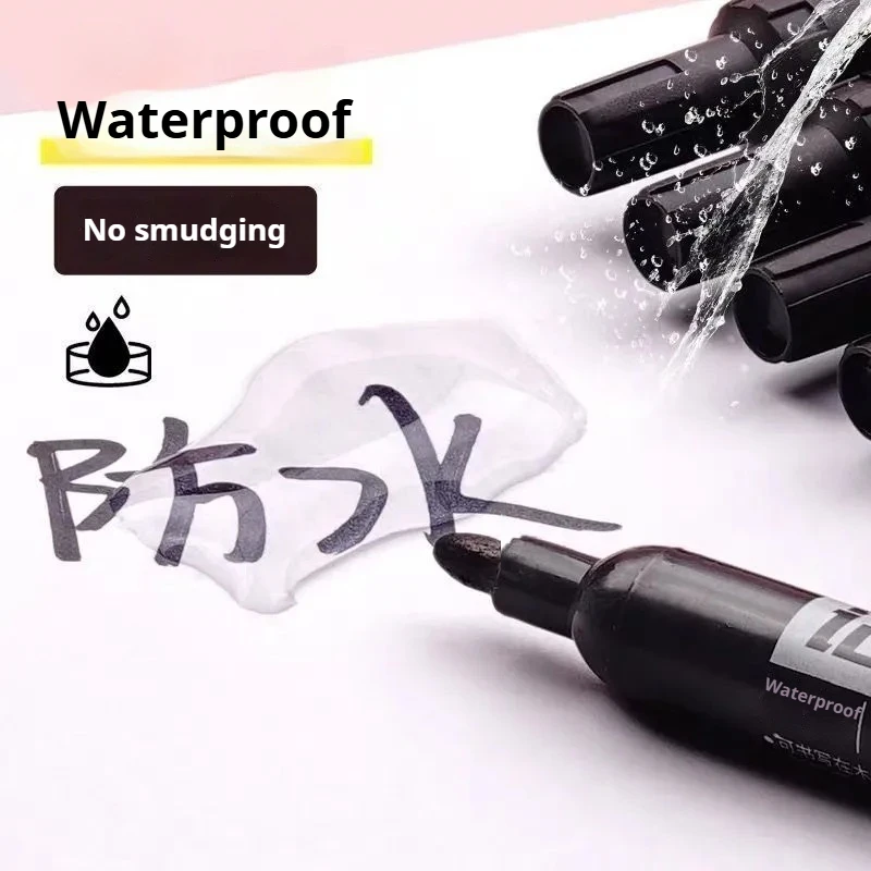 10/20/30 قطعة أقلام كبيرة تعتمد على الزيت باللون الأسود والأحمر والأزرق مقاومة للماء سريعة الجفاف أقلام سميكة متينة مخصصة للخدمات اللوجستية السريعة