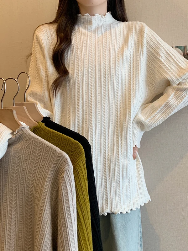 

plus Size Women's Grey Shoulder T-Shirt Loose Fit Versatile Slimming Knitwear Spring 2026 Fashion plus Size Inner Wear