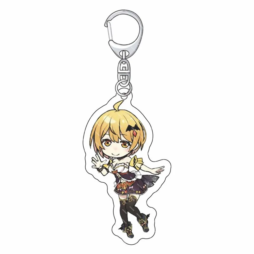 Schattige Anime Hololive Vtuber Sleutelhanger Cartoon Figuren Hanger Sleutelhanger Ornament Tas Bedel Vrouwen Mannen Cadeau Sieraden Accessoires