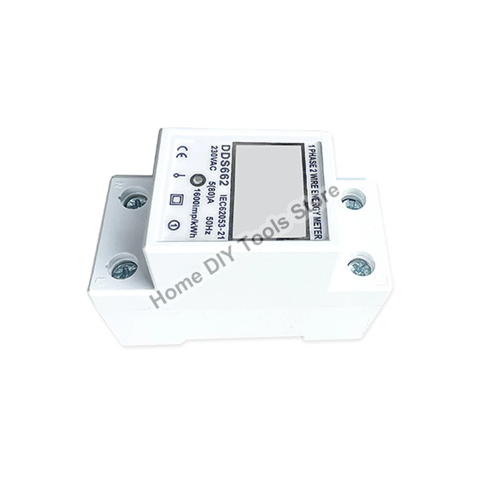 Single Phase Two Wire LCD Digital Display Wattmeter Power Consumption Energy Electric Meter KWh AC 230V 50Hz Electric Din Rail