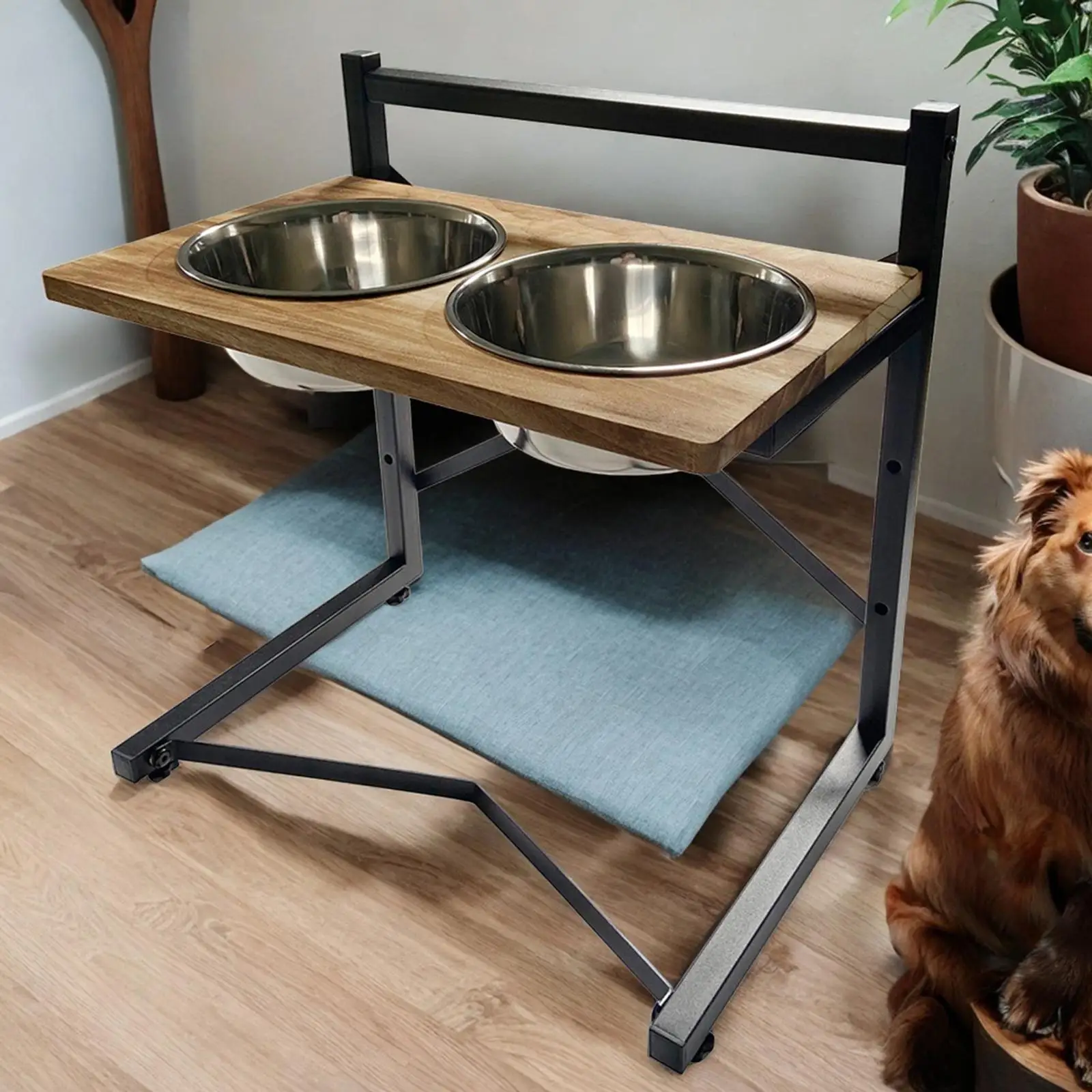 Elevated Dog Bowls Raised Pet Bowl Adjustable Dog Food Bowls Water Feeder Stand for Pets Puppy Small Medium Large Dogs Cats