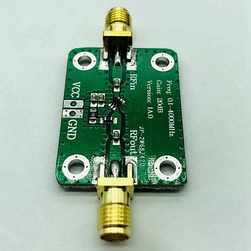 RF แอมพลิฟายเออร์0.1-4000MHz บรอดแบนด์ไมโครเวฟเครื่องขยายสัญญาณโมดูลรับ20DB ใช้พลังงานต่ำ