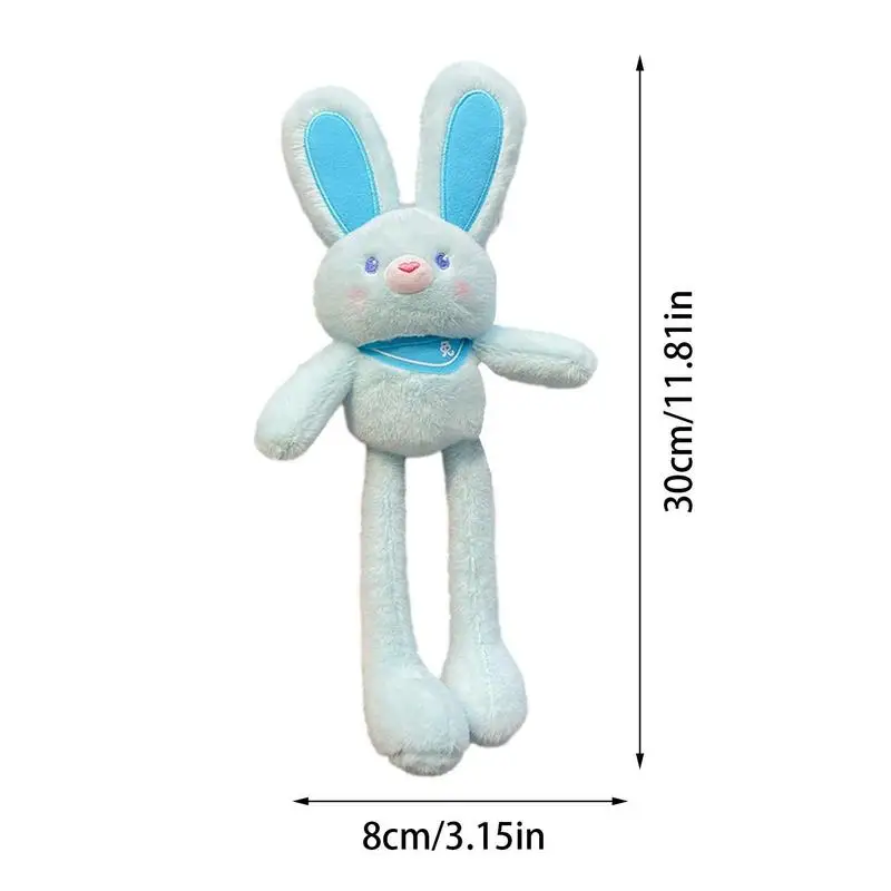 Pull The Rabbit Basket Stuffers Rabbit Keychain Pull Up Rabbit Plush Toys Soft Plushie Toys Stress Relief Rabbit Toy Birthday