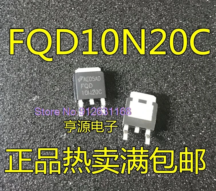 

(20PCS/LOT) FQD10N20C 10N20C 10A 200V PTD11N20C TO-252 MOS