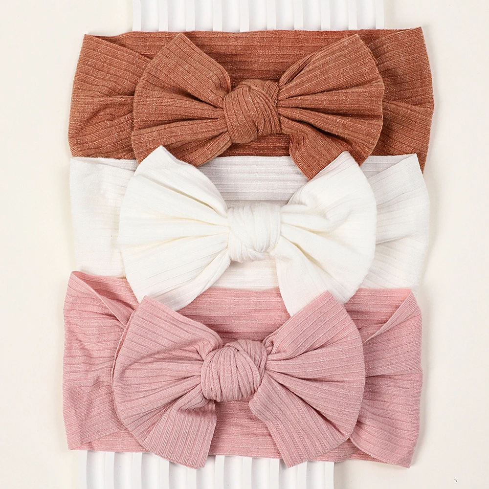 3 قطعة/الوحدة متماسكة الطفل عقال القوس الوليد مطاطا لينة النايلون Headbands ل طفلة عمامة الرضع إكسسوارات الشعر الاطفال أغطية الرأس #3