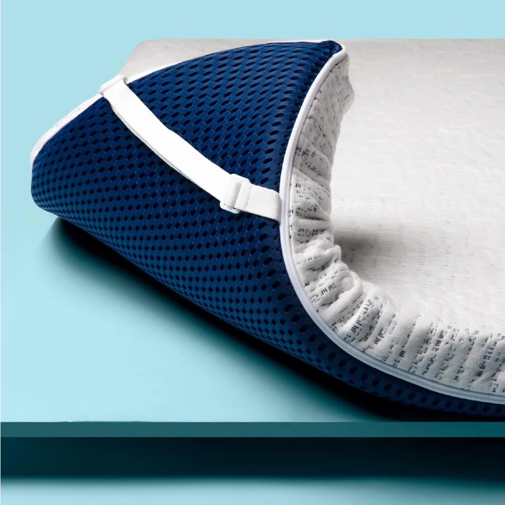 

3 Inch Memory Foam Mattress Topper Twin XL - Select High Density Ventilated Extra Long Mattress Pad - Premium Removabl