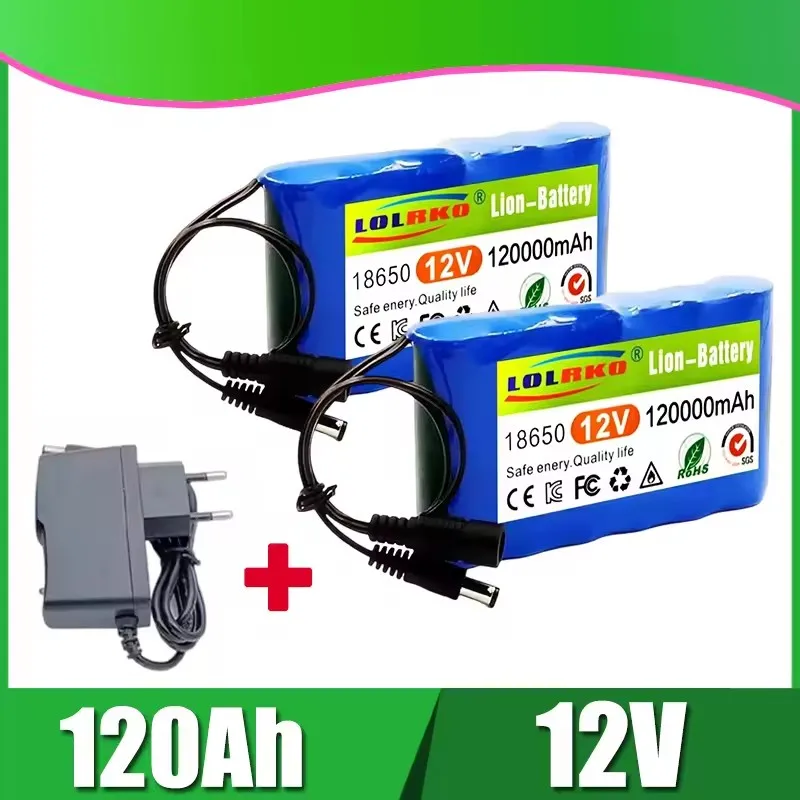 3S2P 12V 120Ah 18650 lithium-ion rechargeable battery with strong endurance and BMS protection board