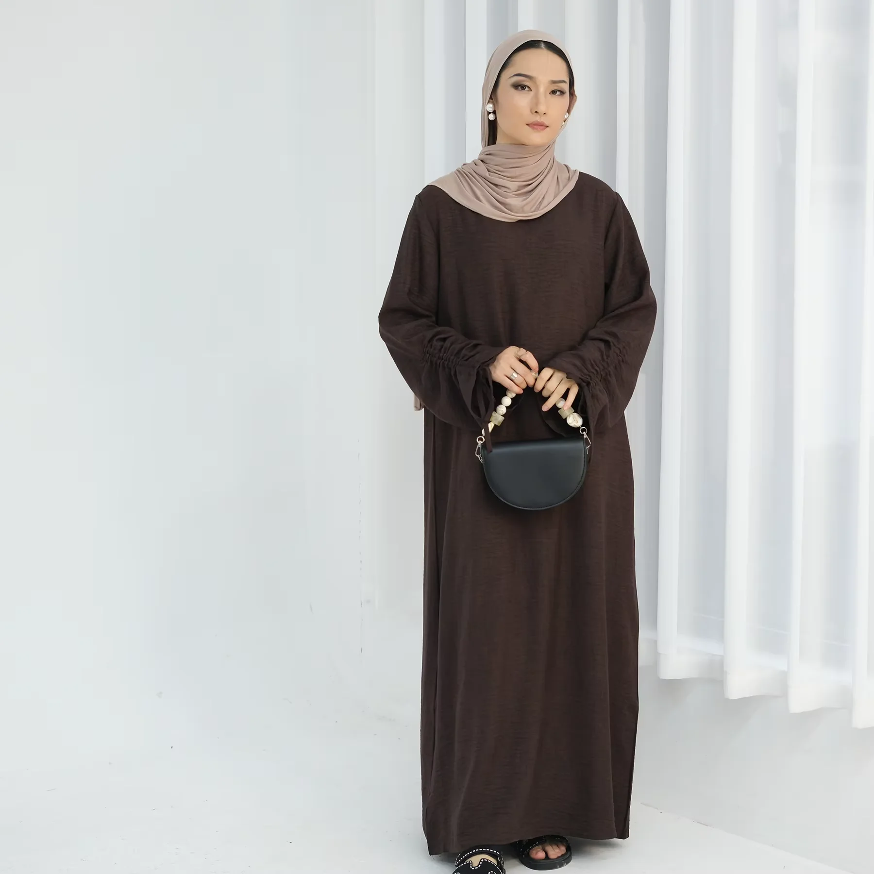 

Saudi Dubai Abayas for Women Muslim Modest Dress Turkey Kaftan Ramadan Islamic Clothing Arabic Robe Caftan Marocain Jalabiya New
