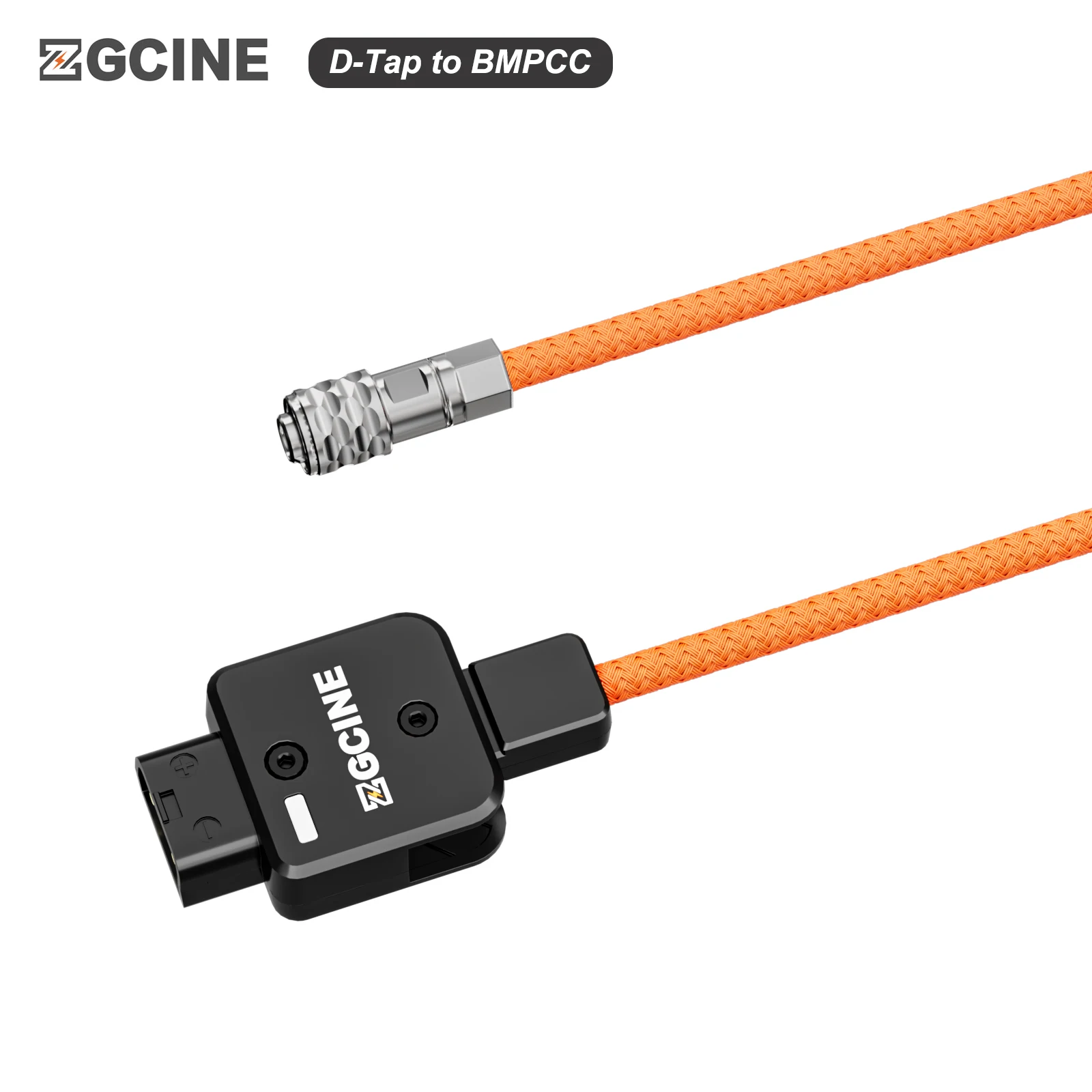 

ZGCINE D-Tap to BMPCC Power Cable braided wire 180° Rotatable power supply for video recording or live broadcast