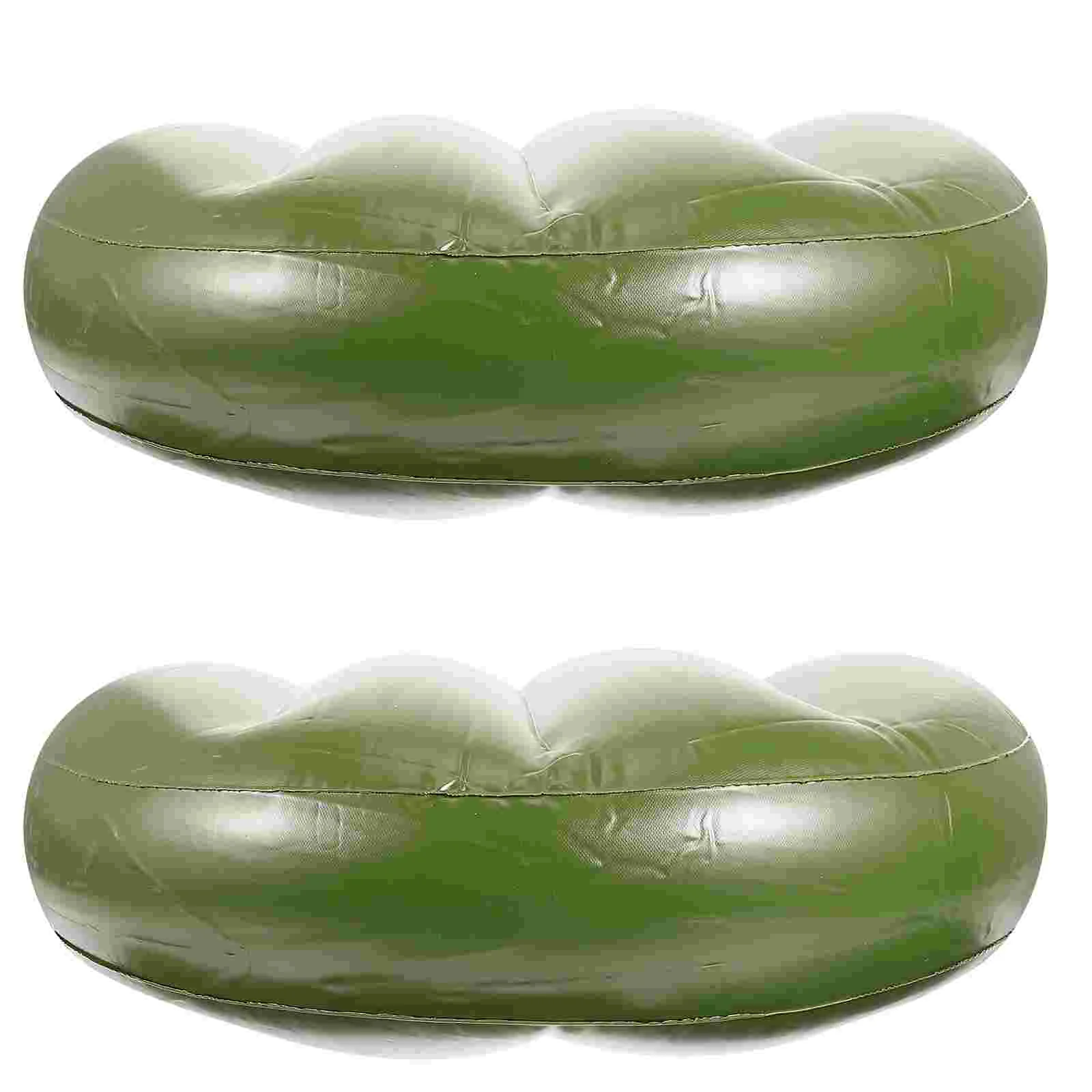 

2 Pcs Inflatable Boat Cushion Pillow for Camping Pvc Fishing Seat Pad Seats Boats