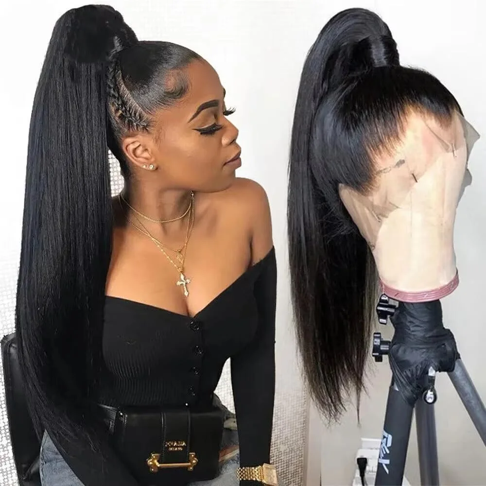 

360 Lace Front Wigs Human Hair 200% Density Straight Full Lace Frontal Wigs 12A Brazilian Remy Glueless Wigs Natural Hairline