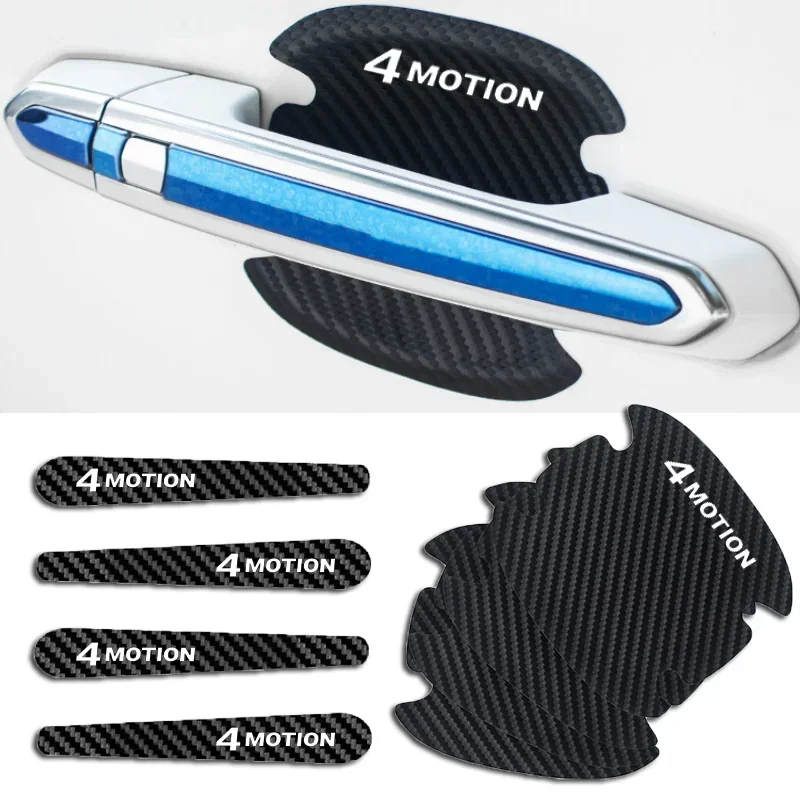 Car Exterior Auto Door Bowl Handle Decals Anti Scratch Protection Stickers for 4MOTION Logo Bora Golf MK4 MK2 Tiguan R32 R36