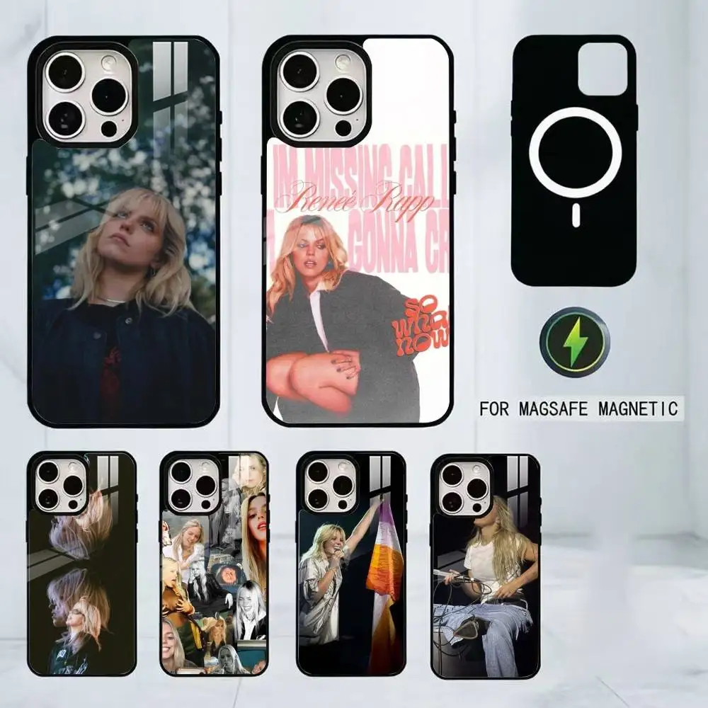 

R-Rene R-Rapp SInger Phone Case For iPhone17,16,15,14,13,12,11 Plus,Pro Magnetic with Magsafe Wireless Charging