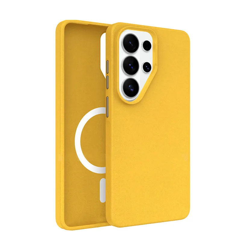 For Samsung Galaxy S26 Ultra Hybrid TPU+PC frosted Matte Shockproof Magnetic Sandstone Cover Anti-fingerprint