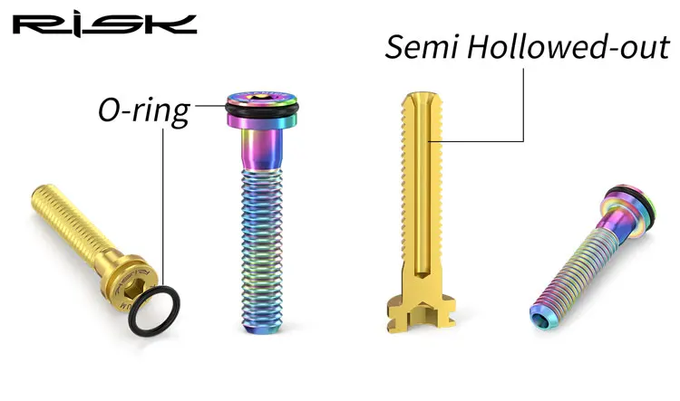 Risiko Fahrrad Titan legierung Headset Vorbau obere Kappe Abdeckung m6x30 Schraubens ch raube für Vorderrad gabel Steuerrohr 1 1/8mm (28,6 ") gewinde los – Detail 3