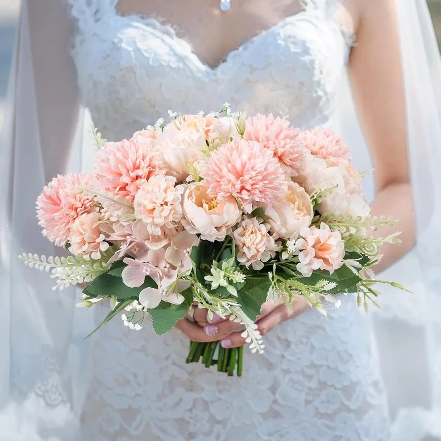 12 عبوة من زهور الفاوانيا الاصطناعية الحريرية لحفلات الزفاف، قطعة مركزية لتزيين الطاولة، ترتيب زهور الفاوانيا الصناعية الواقعية