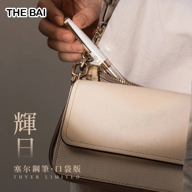 THEBAI Mini Pocket Fountain Pen Portable Transparent Short Body Writing Pen Stationery PK JINHAO 59 Office School Supplies