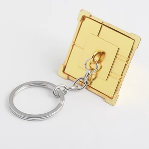 Yu-Gi-Oh Anime Keychain للرجال والنساء ، Yu-Gi-Oh ، Millennium Wheel ، Millennium Puzzle ، قلادة Wishing ، مجوهرات سلسلة مفاتيح السيارة أعلى 10 مبيعات منشار ذهبة - رقم 5