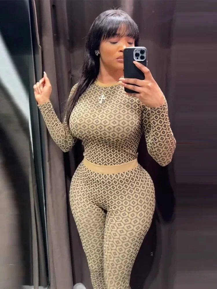 

Модные брюки с принтом, комплект из 2 предметов, женская тонкая укороченная рубашка с длинным рукавом, брюки-карандаш с высокой талией, комплекты модного весеннего женского костюма