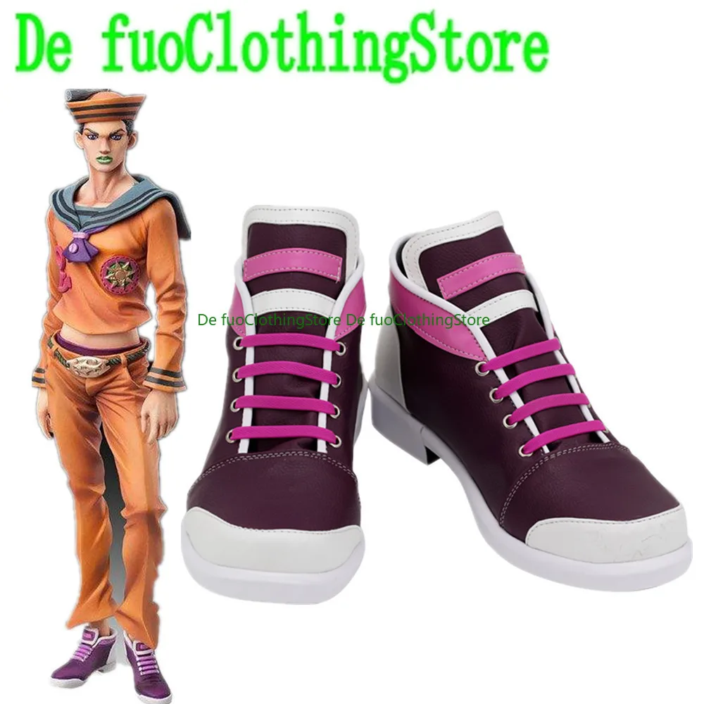 

DefuoClothing Shoes Store Cosplay Shoes Bizarre Adventure Higashikata Josuke Boots Game Anime Halloween