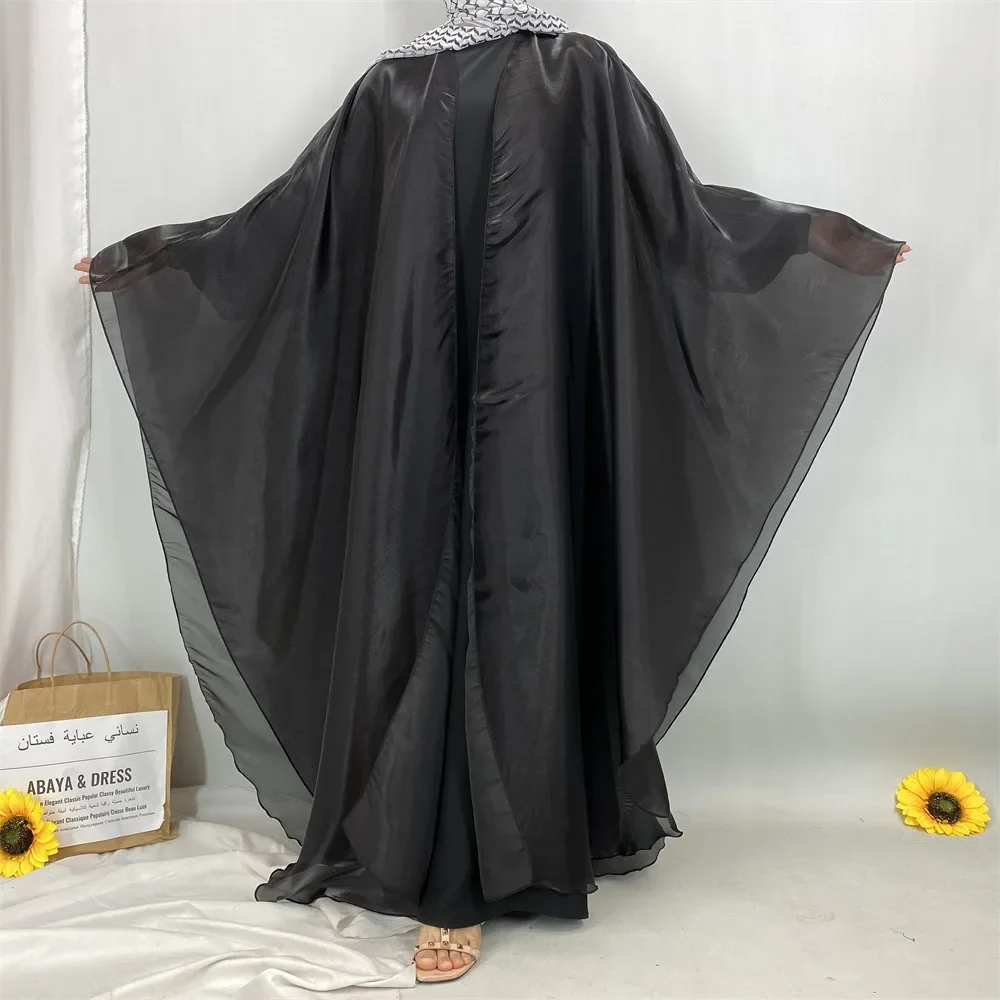

2025 Luxury Dubai Thin Abaya Dress for Muslim Women Ramadan Eid Saudi Arabia Party Jalabiya Clothing Islamic Turkey Modest Robe