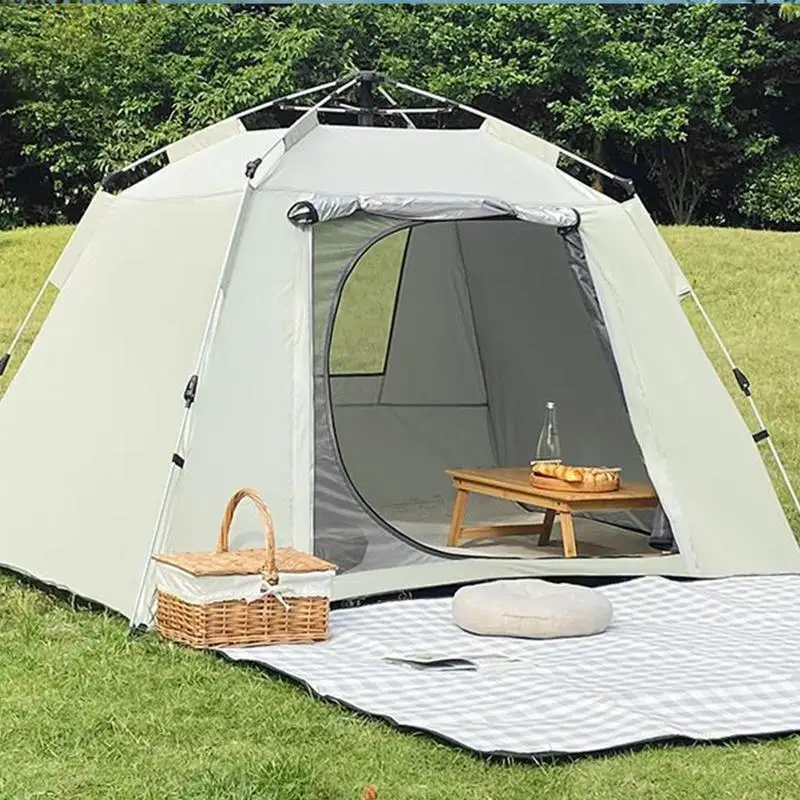 

Camping Tent Waterproof Folding UV Protection Tent Family Ventilated with Window and Door Tent Fishing Hiking