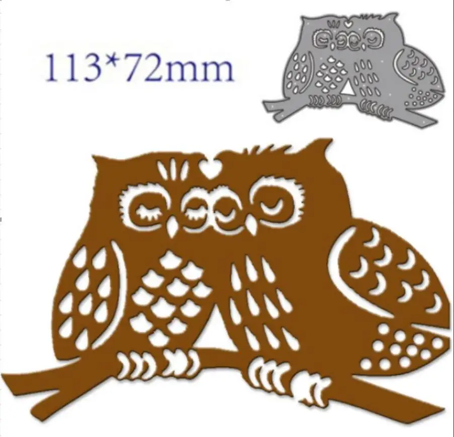 Owl dog tiger animal wolf metal cutting dies cut die mold Scrapbook paper craft knife mould blade punch stencils dies