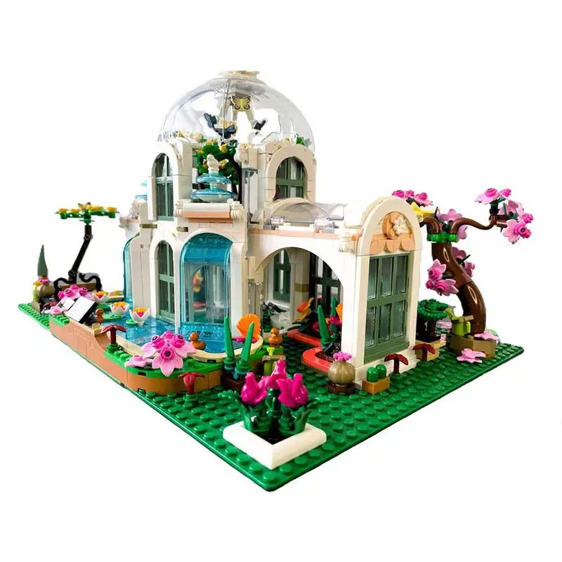 Classic Architecture Building Blocks Sets MOC-198197 Botanical Gardens Park Mini Model Bricks High-difficulty Puzzle Kid's Toys