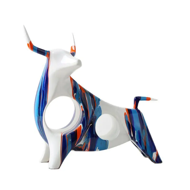 

Modern creative bovine resin ornament living room entrance model room desktop decoration soft decoration housewarming gifts