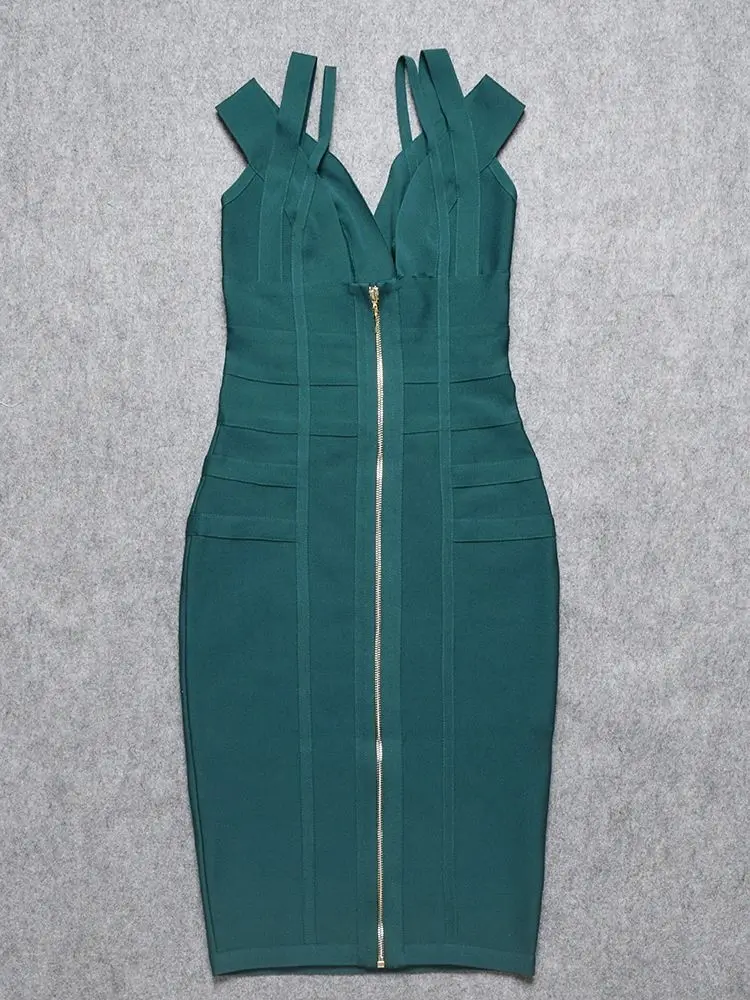 hunter green bandage dress Change My Life Bandage Dress