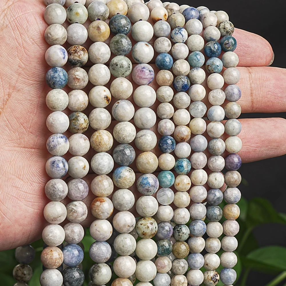 6/8mm Natural Purple Hackmanite Smooth Loose Stone Beads Gemstone Stone Beads For Jewelry Design Necklace Bracelets DIY