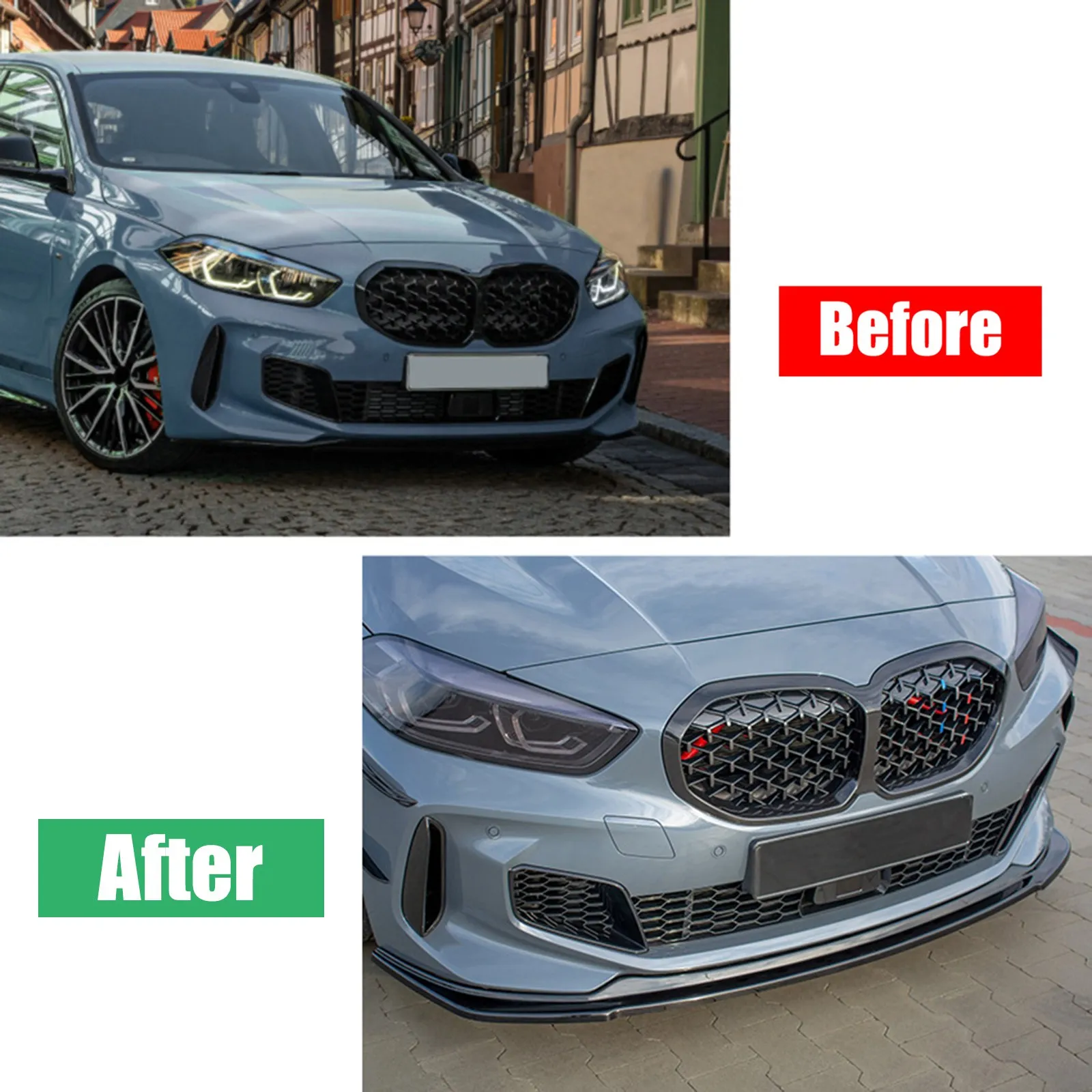 

Car Front Bumper Splitter Lip Spoiler Cover Diffuser Body Kits Accessories For BMW 1 Series F40 M Sport 118i 120i 128ti 2020+