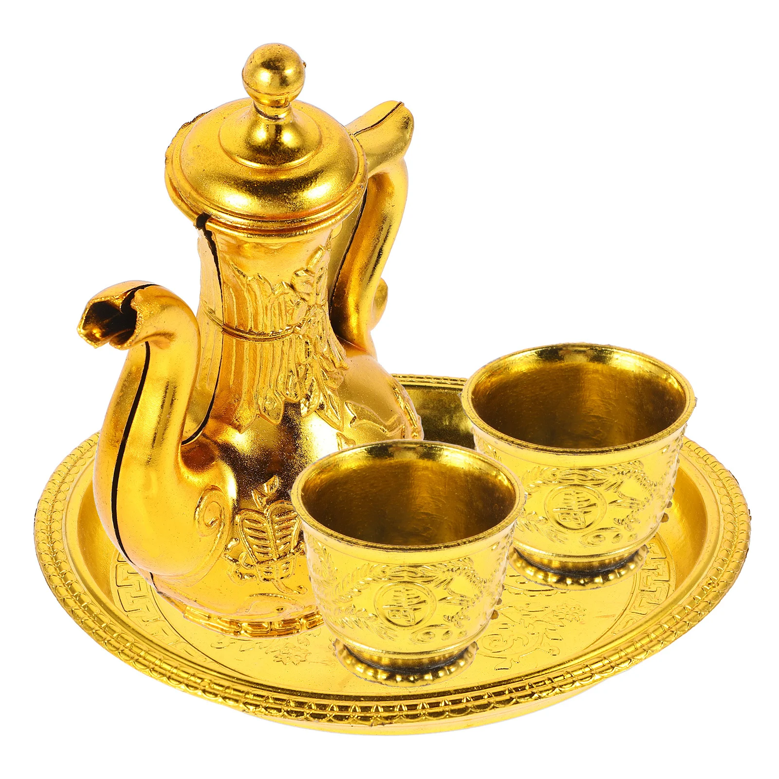 

1 Set Of Plastic Tea Offering Cups For Buddhist Worship Tibetan Holy Water Cup Set Retro Desktop Ornament Ritual Supplies