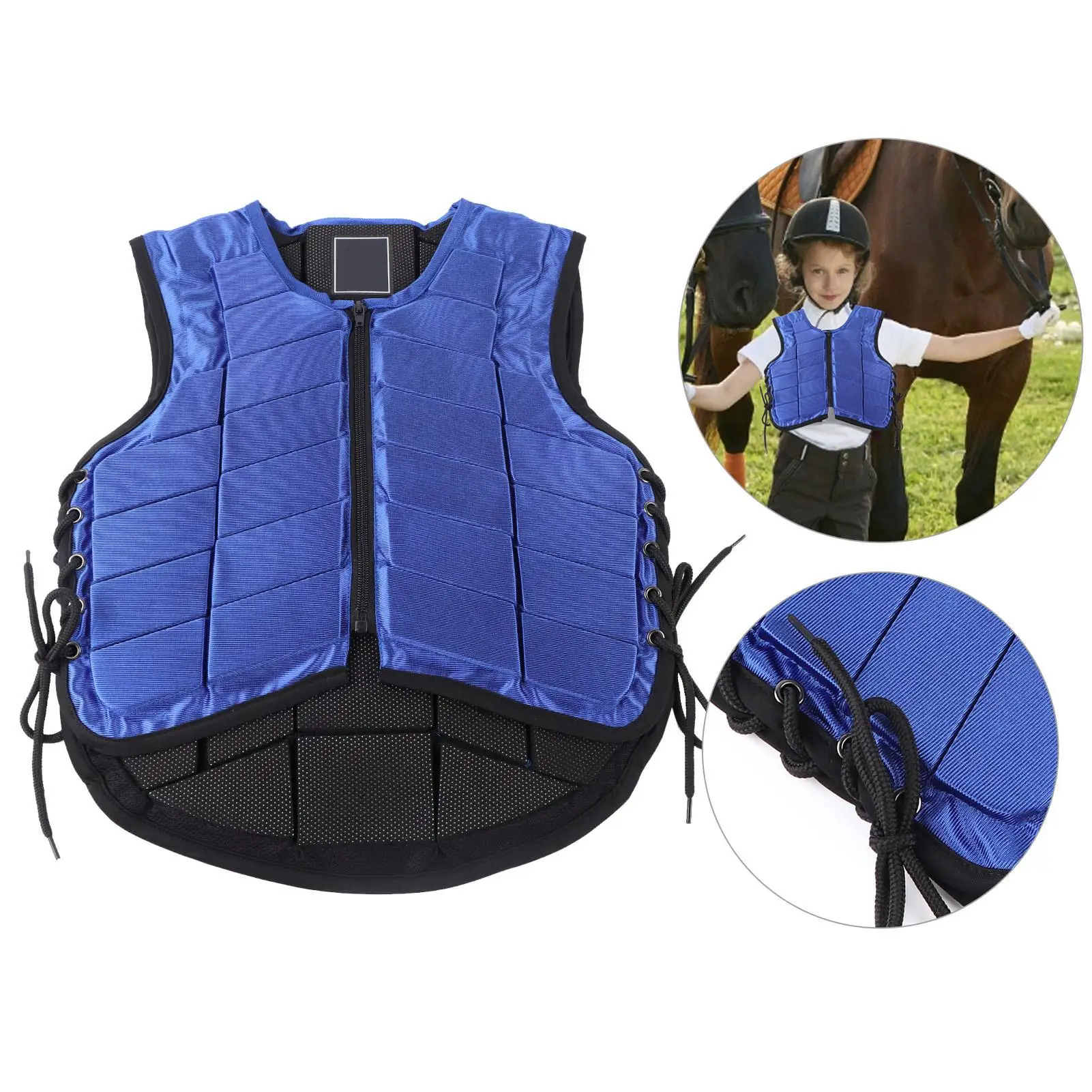 Children's Equestrian  Vest - Horse Riding Protective Gear for Kids - Shock Absorbent Waistcoat