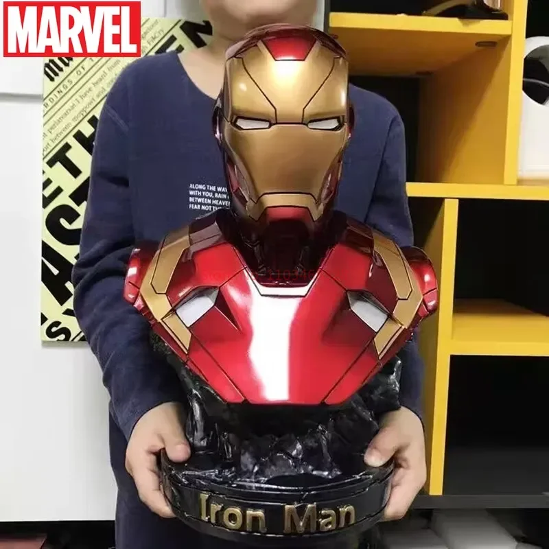 

36cm Iron Man Bust Action Figure Marvel Resin Statue Collection Hero Model Room Decoration Art Sculpture Crafts Gift Decoratio